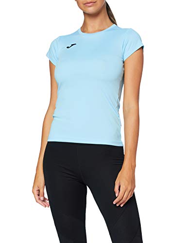 Joma Combi Woman M/C Camiseta Deportiva para Mujer de Manga Corta y Cuello Redondo, Azul (Blue), L