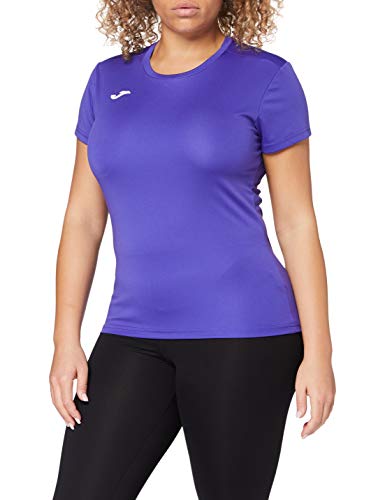 Joma Combi Woman M/C Camiseta Deportiva para Mujer de Manga Corta y Cuello Redondo, Morado (Purple), S