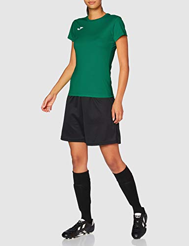 Joma Combi Woman M/C Camiseta Deportiva para Mujer de Manga Corta y Cuello Redondo, Verde (Green), L