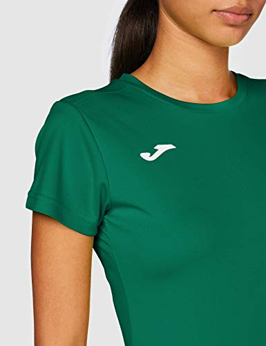 Joma Combi Woman M/C Camiseta Deportiva para Mujer de Manga Corta y Cuello Redondo, Verde (Green), L