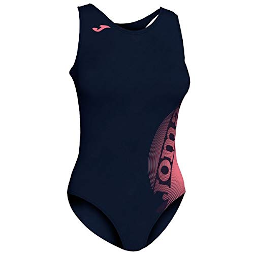 Joma Lake II Bañador Competicion, Mujer, Azul Oscuro-Fucsia oscu, XL