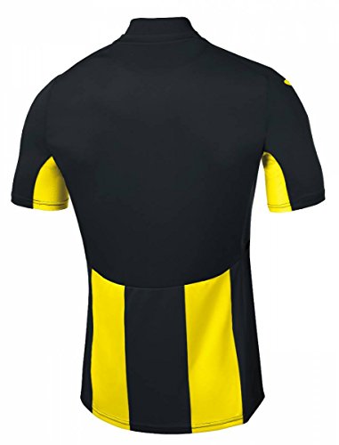 Joma Pisa Camiseta de Juego Manga Corta, Hombre, Negro/Amarillo, M