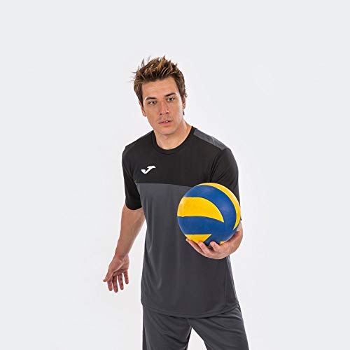 Joma Winner Camisetas Equip. M/c, Hombre, Antracita-Negro, L