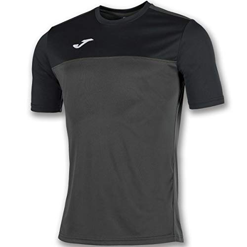 Joma Winner Camisetas Equip. M/c, Hombre, Antracita-Negro, L