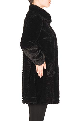 Joseph Ribkoff Pelliccia Ecologica Reversibile Black Coat Style 183363 Autunno/Inverno 2018/19 50