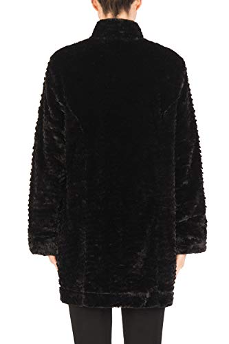 Joseph Ribkoff Pelliccia Ecologica Reversibile Black Coat Style 183363 Autunno/Inverno 2018/19 50