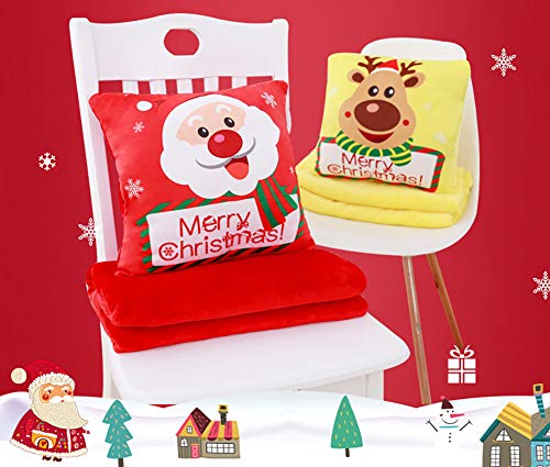 Juego de 4 en 1 de Throw Pillow Blanket de peluche de peluche con diseño de calentador de mano para niños, 1, talla única