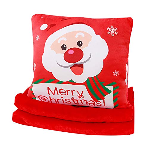 Juego de 4 en 1 de Throw Pillow Blanket de peluche de peluche con diseño de calentador de mano para niños, 1, talla única