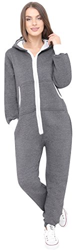 Juicy Trendz Mujer señoras Onesie Jumpsuit Capucha Vestir Todo en Uno S