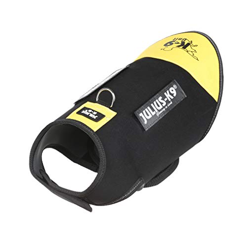 Julius-K9 Chaqueta de neopreno para perro IDC, Talla M, Negro/Amarillo