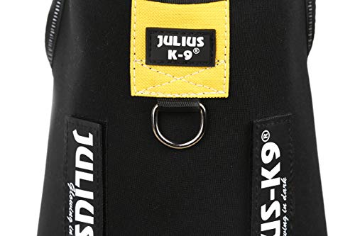 Julius-K9 Chaqueta de neopreno para perro IDC, Talla M, Negro/Amarillo