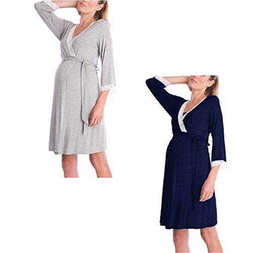 Junecat Mujeres Vestido de Maternidad Madre lactante camisón Ropa de Noche de la Lactancia Materna