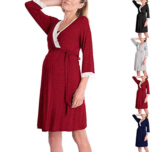 Junecat Mujeres Vestido de Maternidad Madre lactante camisón Ropa de Noche de la Lactancia Materna