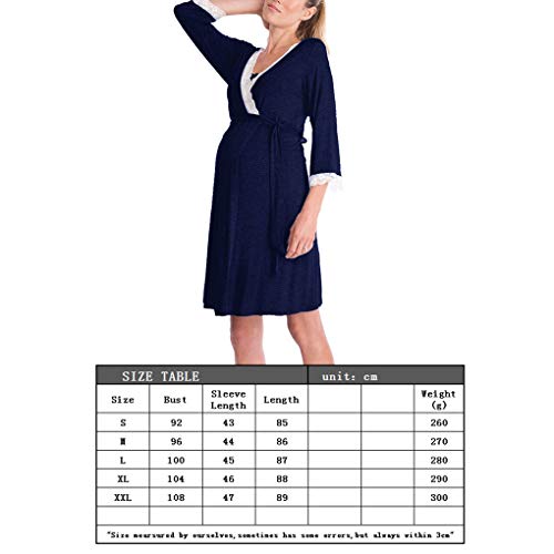 Junecat Mujeres Vestido de Maternidad Madre lactante camisón Ropa de Noche de la Lactancia Materna