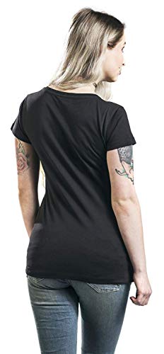 Jurassic Park Logo Mujer Camiseta Negro XXL, 100% algodón, Regular