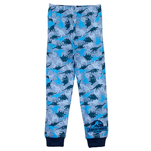 Jurassic World Dinosaurs - Conjunto de pijamas para niños - Azul/Multicolor , Talla para 5/6 años