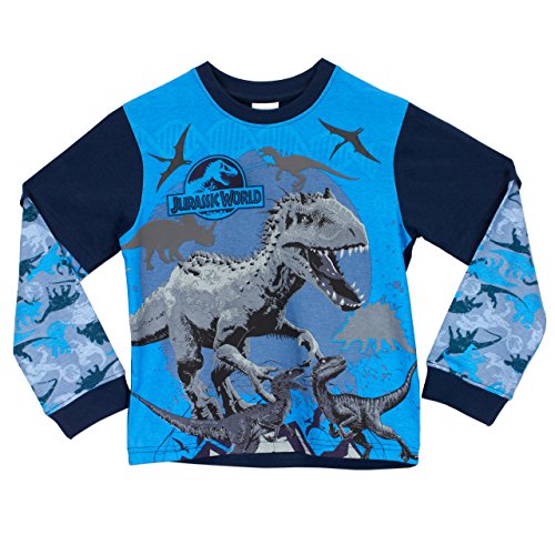Jurassic World Dinosaurs - Set de Pijamas para niños, Multicolor, 134 cm (tamaño del fabricante: 8-9 años)