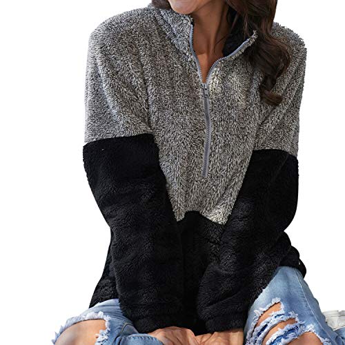 Jywmsc Mujer Sudadera Caliente y Esponjoso Tops Chaqueta Suéter Abrigo Jersey Mujer Otoño-Invierno Talla Grande Sudadera Sudadera con Capucha