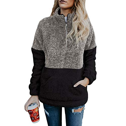 Jywmsc Mujer Sudadera Caliente y Esponjoso Tops Chaqueta Suéter Abrigo Jersey Mujer Otoño-Invierno Talla Grande Sudadera Sudadera con Capucha