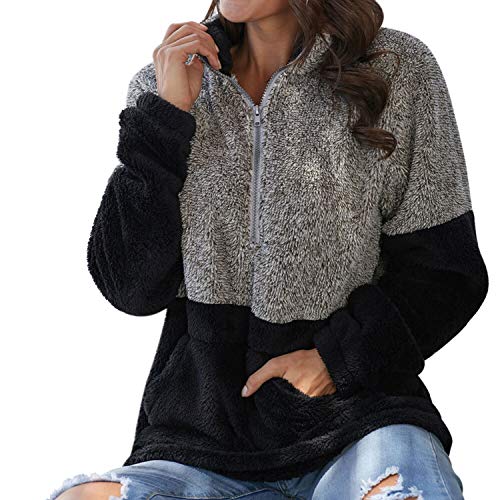 Jywmsc Mujer Sudadera Caliente y Esponjoso Tops Chaqueta Suéter Abrigo Jersey Mujer Otoño-Invierno Talla Grande Sudadera Sudadera con Capucha