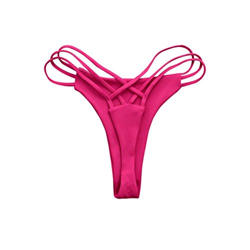 K-youth® 2018 Atractivo Bikini Tanga Mujer Playa Bikinis Brasileños Mujer Tanga Mujer Bikini Ropa Interior Traje de baño Tanga de natación (Rosa, S)