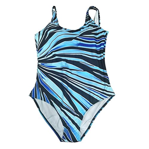 K-youth Mujer Traje de Baño Bañador de una Pieza, Ropa De Baño Bohemia Bikini Mujer 2018 Talla Grande Bikini Push Up Mujer Playa Bañadores Bikinis con Relleno Traje De Baño Mujer (Azul, XXXL)
