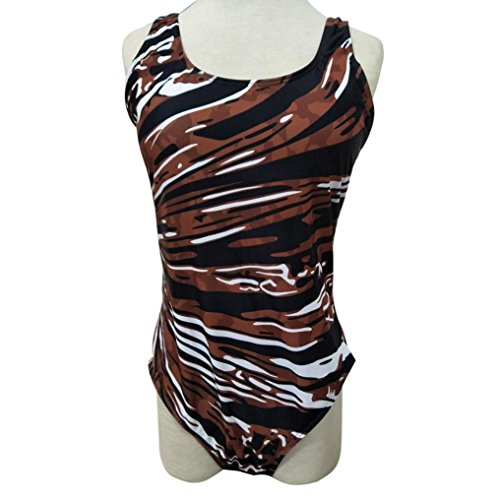 K-youth Mujer Traje de Baño Bañador de una Pieza, Ropa De Baño Bohemia Bikini Mujer 2018 Talla Grande Bikini Push Up Mujer Playa Bañadores Bikinis con Relleno Traje De Baño Mujer (Marrón, XXL)