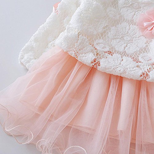 K-youth® Pelo largo del Snowsuit rosa de la manga para Bebé niña Rosado 18-24 Meses
