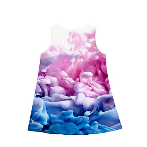 K-youth® Vestido para niña Fiesta Vestidos de Dibujos Animados de impresión en 3D sin Mangas para niños pequeños Ropa para niñas Casual Chicas Vestido de Playa Verano de 7 a 10 años Ninas