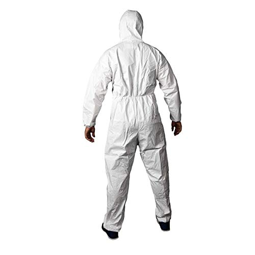 KALLPA [ENVÍOS EN 24H] Atuendo, Buzo Mono Trabajo Capucha, Uso Industrial DOMESTICO Empresa, Traje Proteccion QUIMICOS, LIQUIDOS, Lavables, Blanco, Bricolaje, OFICIOS Varios. (XL)