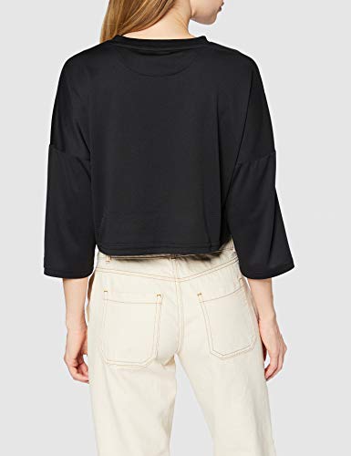 Kappa Authentic Anac Heritage Essentials Camiseta con Mangas 3/4, Mujer, Negro (Black), L