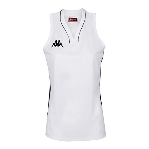 Kappa Caira Camiseta Baloncesto, Mujer, Blanco, XL