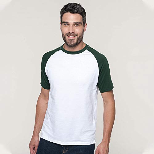 Kariban – Camiseta de manga corta para hombre blanco / negro XX-Large
