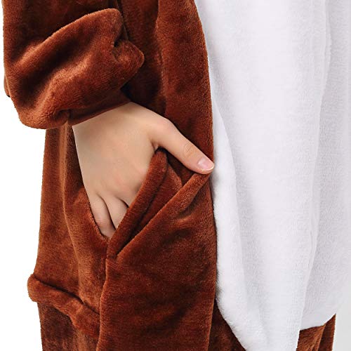 Katara- Pijamas Enteros Diferentes Animales y Tamaños, Adultos Unisex, Color búho marrón, Talla 145-155cm (1744)