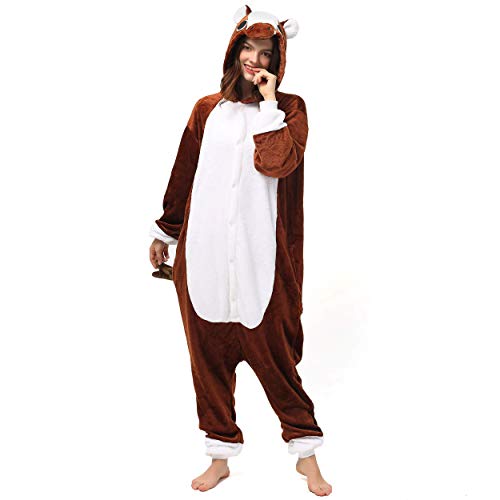 Katara- Pijamas Enteros Diferentes Animales y Tamaños, Adultos Unisex, Color Caballo marrón, Talla 145-155cm (1744)