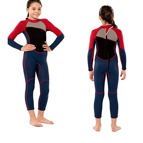 Keen so Traje de Neopreno de una Pieza, Mangas largas, Traje de Neopreno para niña, manténgase abrigado para Practicar Snorkel, Surf M122(12 Size)