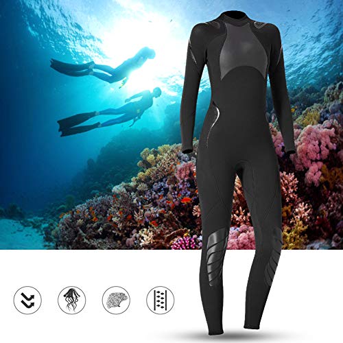 Keen so WS-19491 - Mono de Surf de Manga Larga de 3 mm para Hombre y Mujer, bañador de una Sola Pieza, Neopreno y Nailon, Femmes (Noir), Small