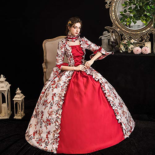 KEMAO - Disfraz de Rococo victoriano para mujer - - Medium:altura 65/67" pecho 36/37" cintura 28/29"
