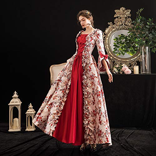 KEMAO - Disfraz de Rococo victoriano para mujer - - Medium:altura 65/67" pecho 36/37" cintura 28/29"