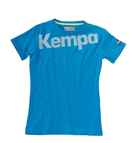 Kempa Core Camiseta Algonera Logo De Mujer Casual De Algodón Azul, XL