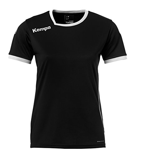 Kempa Curve MC Camiseta de Juego, Mujer, Negro/Blanco, XL