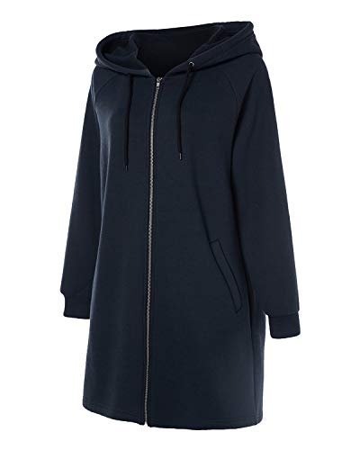 Kidsform Sudadera con Capucha para Mujer Sudadera con Capucha de Otoño Sudadera con Bolsillo Hoodie D-Azul Oscuro S