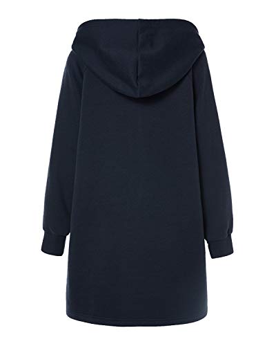 Kidsform Sudadera con Capucha para Mujer Sudadera con Capucha de Otoño Sudadera con Bolsillo Hoodie D-Azul Oscuro S