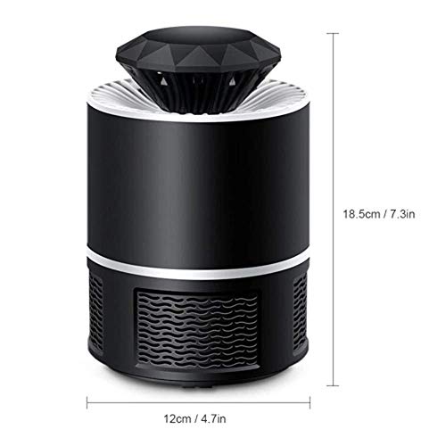 Killer LED mosquitera, exterior USB Photocatalyst de la mosquitera de Zapper del insecto Trampa Anti Mosquito Lámpara para cocina, salón, baño, dormitorio, Blanco Huangwei7210 (Color: negro)