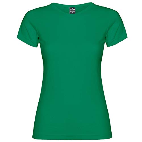 Killer Whale Camiseta Mujer Manga Corta Algodón Básica (Verde, S)