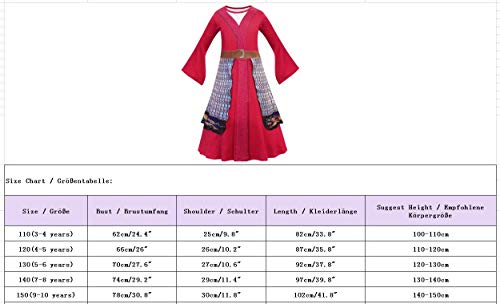 Kimono de princesa china para niñas (estilo 1, 9-10 años)