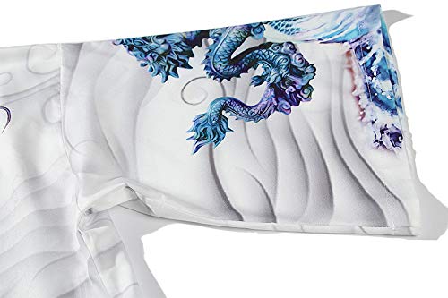 Kimono tradicional para mujeres, kimono cárdigan mujeres hombres japoneses masculinos Yukata hombres Haori japoneses ola de carpa impresión capa tradicional japonesa, ropa de Japón, negro-L