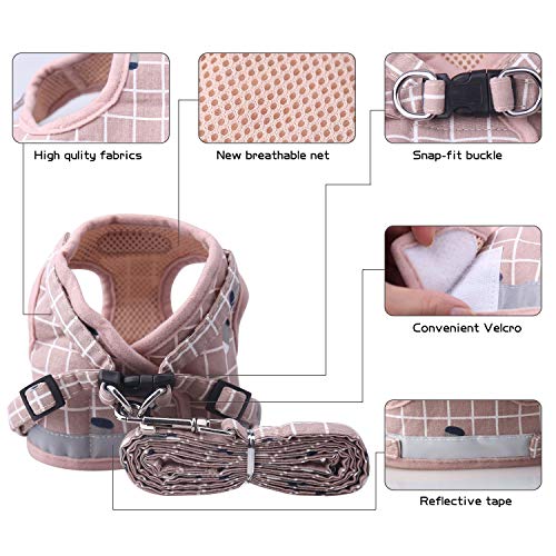 KINGLEAD Chaleco para Mascotas con Correa para Perro, Chaqueta de Invierno Chaqueta Impermeable Abrigo de Lluvia cálido Forro Polar pequeño Mediano Grande Protector de Pecho Acolchado (Rosa, M)