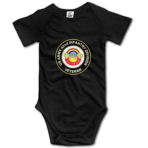 Klotr US Army 42nd Infantry Division Unit Crest Veteran Infant Baby Shorts Body de Manga Corta Mamelucos Trajes