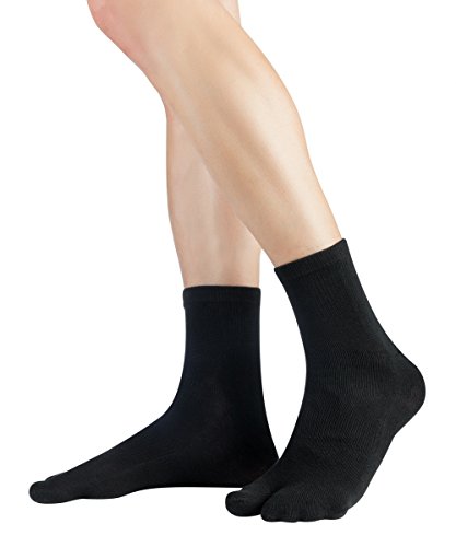 Knitido Traditionals Tabi Ankle | Calcetines japoneses tabi en algodón, cortos, Talla:43-46, Colores:negro (001)